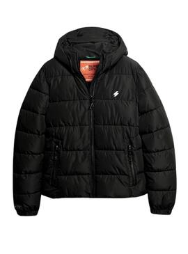 Giacca Superdry Sports Puffer Nero per Uomo