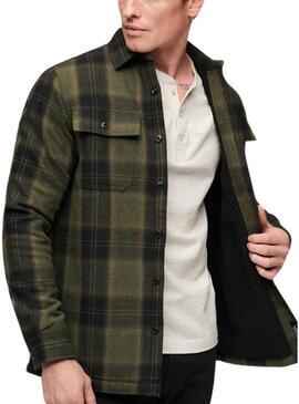 Overshirt Superdry Wool Miller Verde Uomo