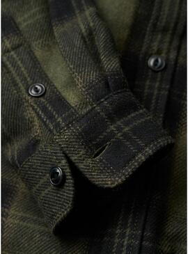 Overshirt Superdry Wool Miller Verde Uomo