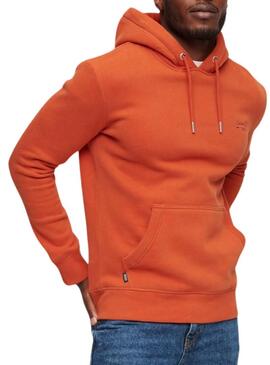 Felpa Superdry Essential Arancione Uomo