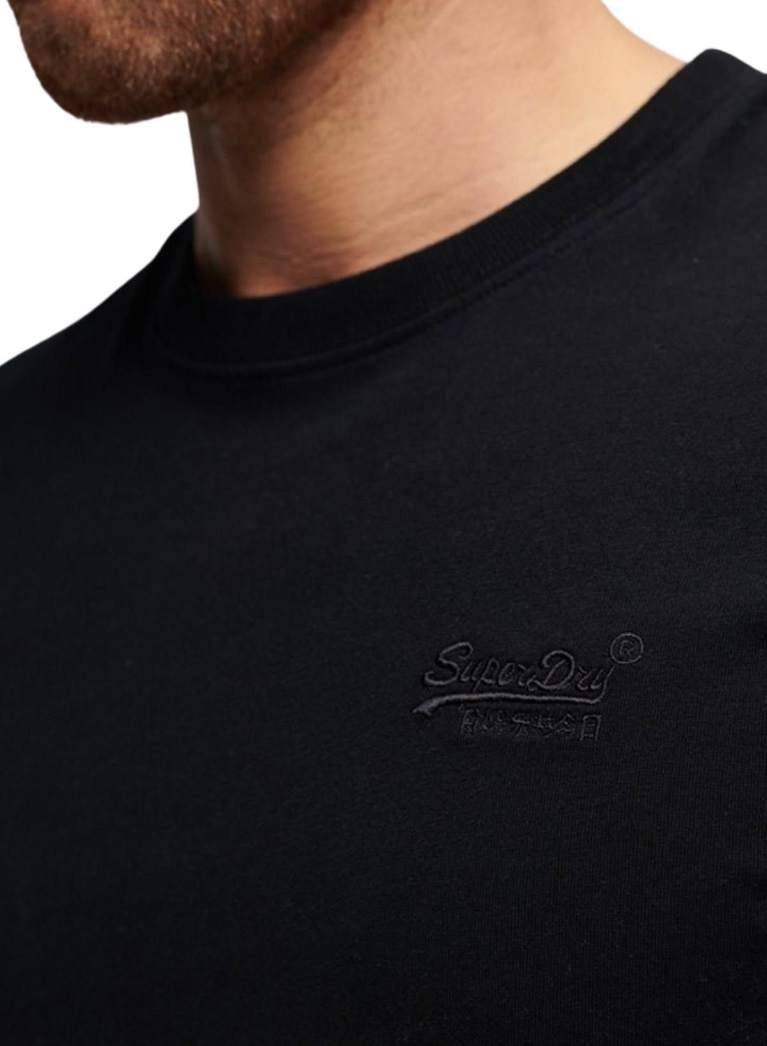 T-Shirt Superdry Vintage Logo Nero per Uomo