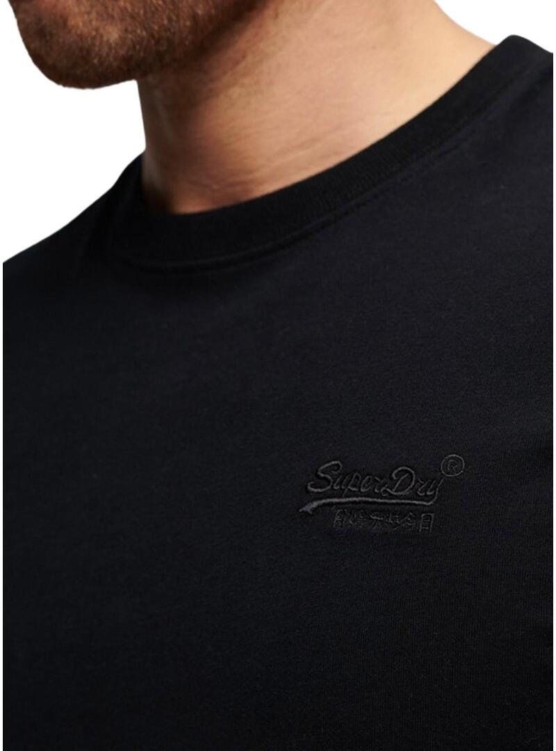 T-Shirt Superdry Vintage Logo Nero per Uomo