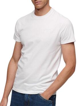 T-Shirt Superdry Vintage Bianco per Uomo