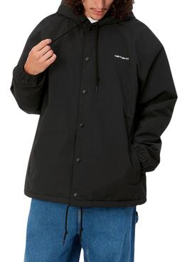 Giacca Carhartt Hooded Coach Nero per Uomo