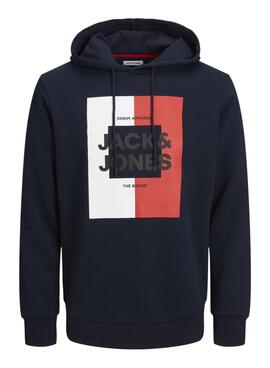 Felpa Jack & Jones Oscar Blu Navy per Uomo