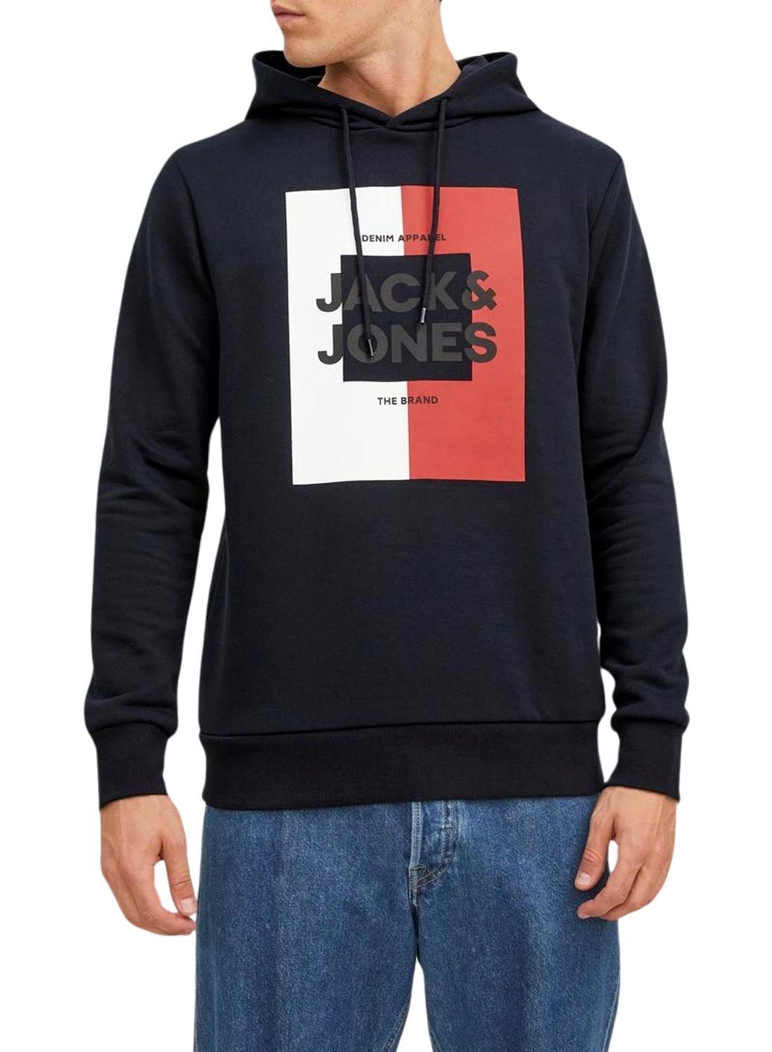 Felpa Jack & Jones Oscar Blu Navy per Uomo