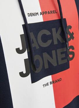 Felpa Jack & Jones Oscar Blu Navy per Uomo