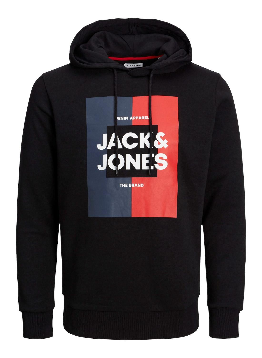 Felpa Jack & Jones Oscar Nero per Uomo