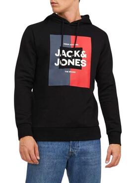 Felpa Jack & Jones Oscar Nero per Uomo