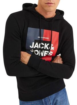 Felpa Jack & Jones Oscar Nero per Uomo