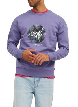 Felpa Jack & Jones Silverlake Viola Uomo