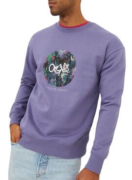 Felpa Jack & Jones Silverlake Viola Uomo