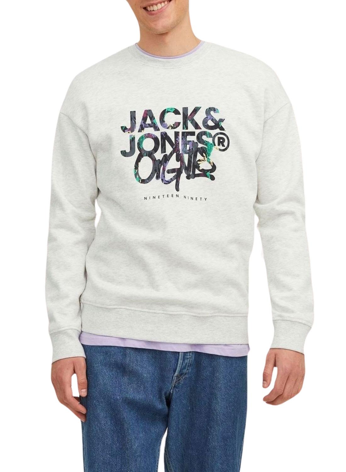 Felpa Jack & Jones Silverlake Bianco Uomo