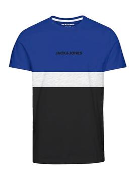 T-Shirt Jack & Jones Eire Block Blu Royal Uomo