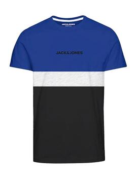 T-Shirt Jack & Jones Eire Block Blu Royal Uomo