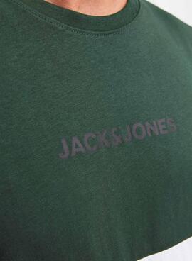 T-Shirt Jack & Jones Eired Block Verde Uomo