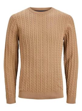 Pullover Jack & Jones Carlson Marrone per Uomo