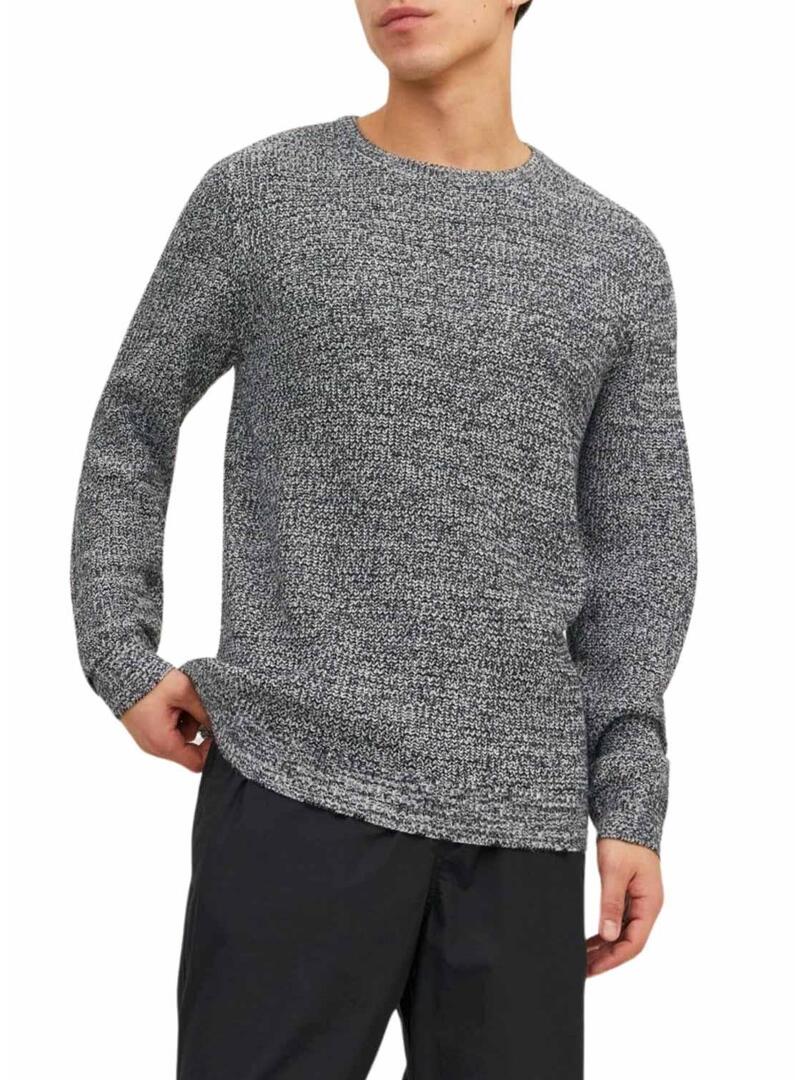 Pullover Jack & Jones Twist Grigio per Uomo