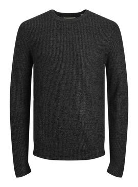 Pullover Jack & Jones Twist Nero per Uomo