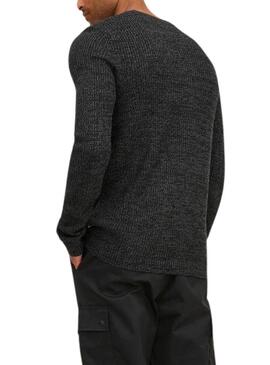 Pullover Jack & Jones Twist Nero per Uomo