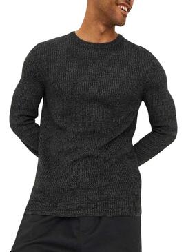 Pullover Jack & Jones Twist Nero per Uomo