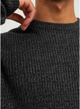 Pullover Jack & Jones Twist Nero per Uomo