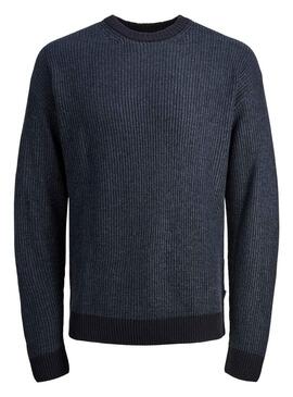 Pullover Jack & Jones Rib Blu Navy per Uomo