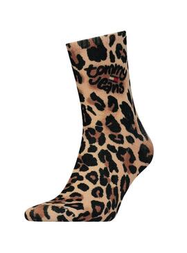 Calzini Tommy Jeans TH Uni Leopardo Donna