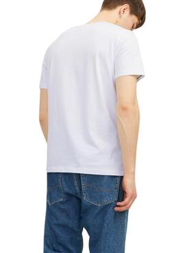 T-Shirt Jack & Jones Oscar Bianco per Uomo