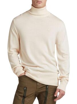 Pullover G-Star Premium Core Beige per Uomo