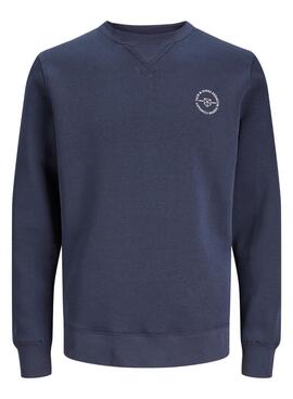 Felpa Jack & Jones Shield Blu Navy per Uomo