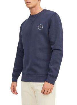 Felpa Jack & Jones Shield Blu Navy per Uomo