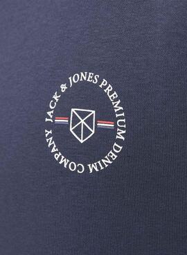 Felpa Jack & Jones Shield Blu Navy per Uomo