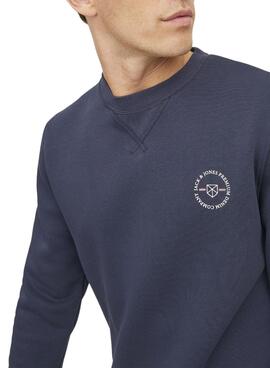 Felpa Jack & Jones Shield Blu Navy per Uomo