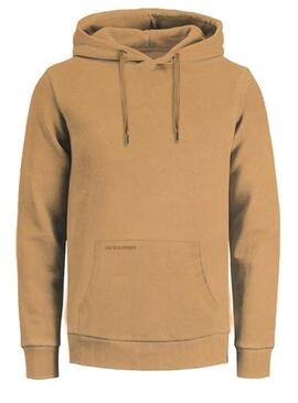 Felpa Jack & Jones Drew Camel per Uomo