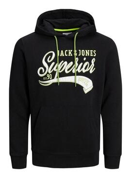 Felpa Jack & Jones Emett Nero per Uomo