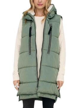 Gilet Only New Nora Verde per Donna