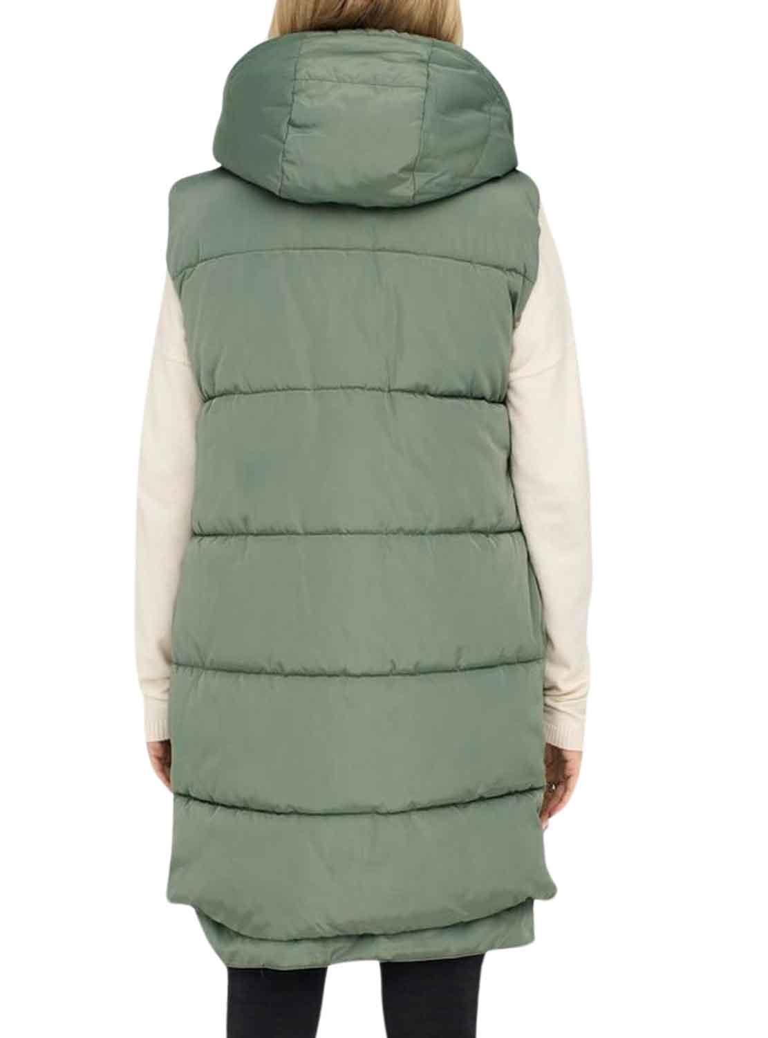 Gilet Only New Nora Verde per Donna