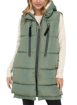 Gilet Only New Nora Verde per Donna