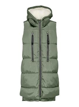 Gilet Only New Nora Verde per Donna