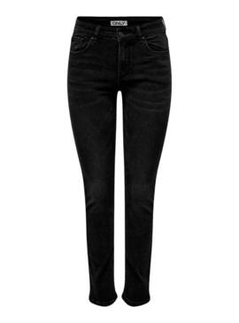 Pantaloni Jeans Only Sui Slim Nero per Donna