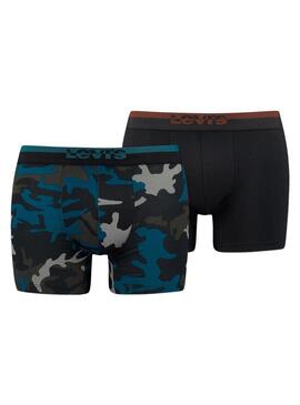 Mutande Levis Men Camo Boxer Blu Uomo