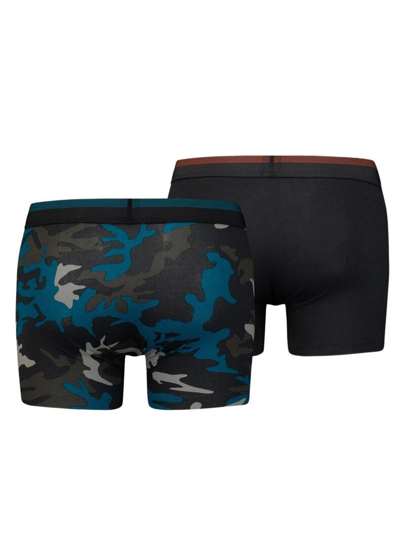 Mutande Levis Men Camo Boxer Blu Uomo