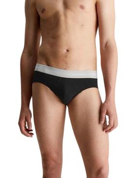 Pack 3 Mutande Calvin Klein Hip Slip Nero