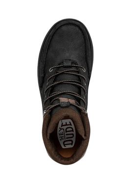 Stivaletto Hey Dude Bradley Bot in pelle Nero Uomo