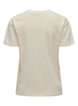 T-Shirt Only Cille Beige per Donna