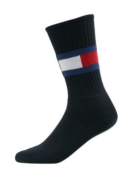 Calzini Tommy Hilfiger TH Flag Blu Navy Unisex