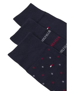 Pack 3 Calzini Tommy Hilfiger Giftbox Blu Navy