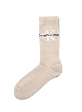 Calzini Calvin Klein Men Calzino Beige per Uomo