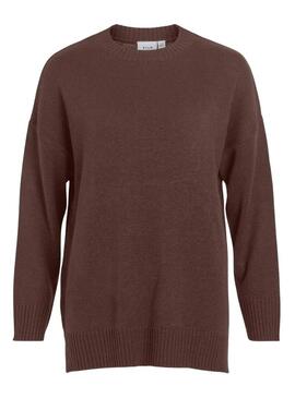 Pullover Vila Vireggie Marrone per Donna